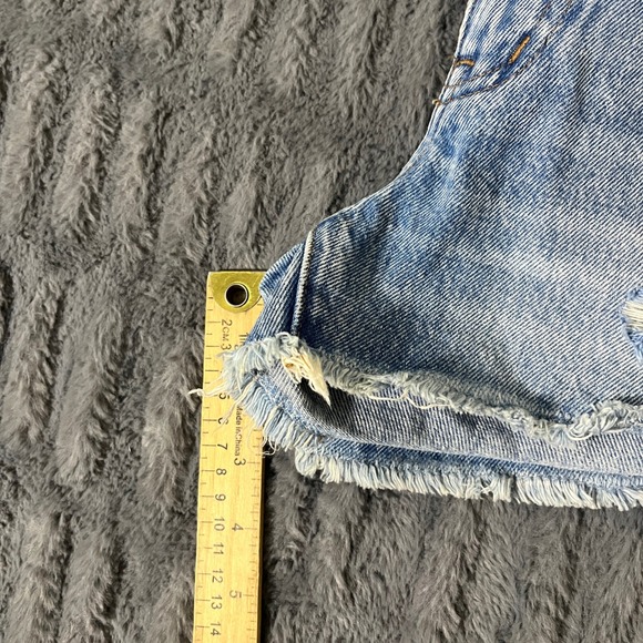 Madewell The Low Rise Boyfriend Short Denim Distressed Frayed Hem Size 24 - Picture 8 of 11